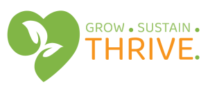 Logo for Greener Village's THRIVE campaign