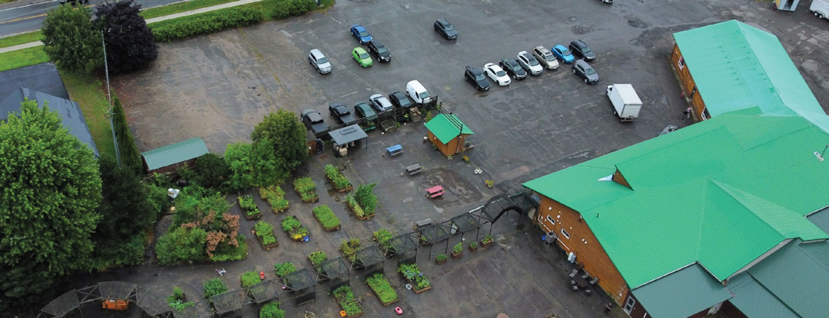 greener village aerial view